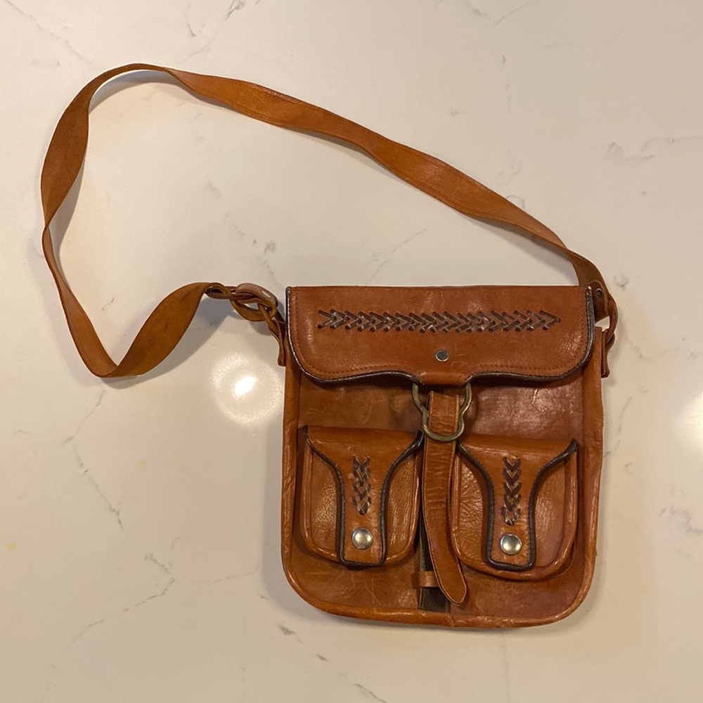 Bill Hallman bohemian/festival leather bag